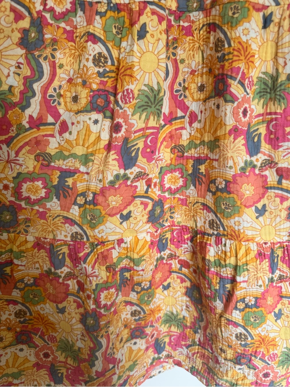 Marine Layer Corinne Multi Floral Psychedelic Print Maxi Skirt - Picture 4 of 5